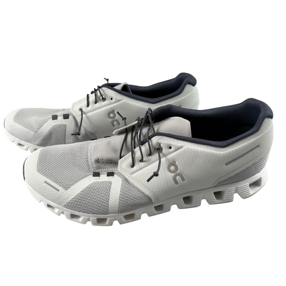 On Cloud 5 Combo Mens 14 Ice Glacier Gray White Running Shoes 79.98013